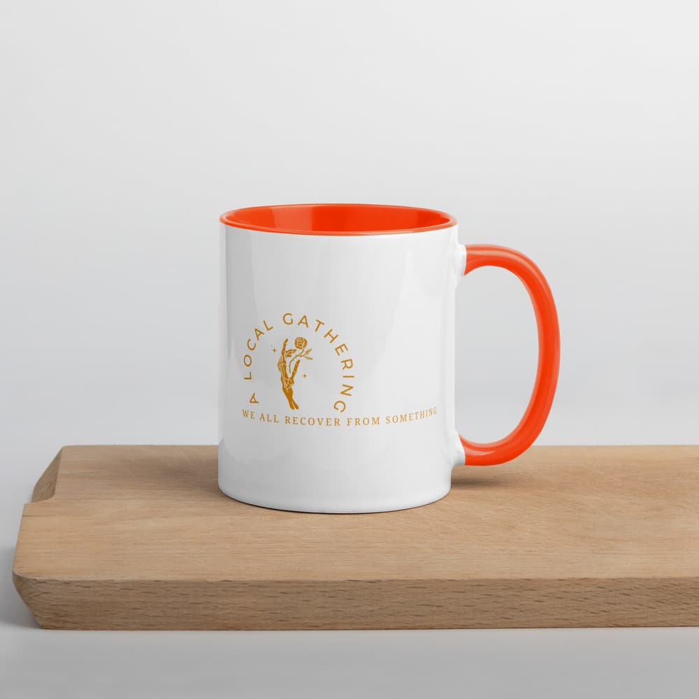 White Ceramic Mug with Color Inside